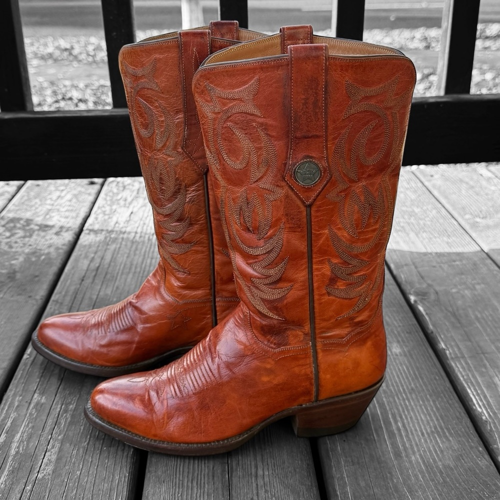 J.B. Hill Texas Light Whiskey Distressed Kangaroo Leather Women's Cowboy Boots